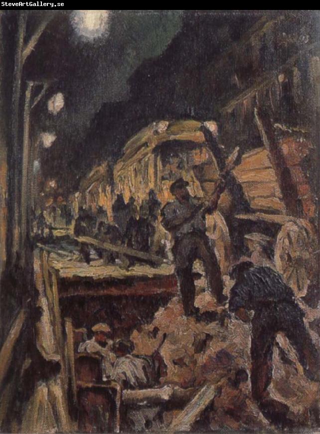 Waldemar Rosler U-train-building in night